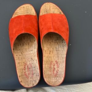 Kork-ease Tutsi red suede sandals